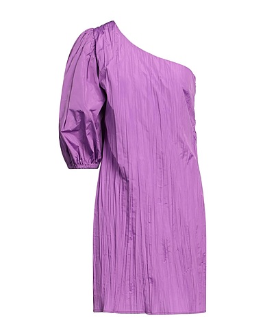 SISTE'S One-shoulder dress Purple 100% Polyester