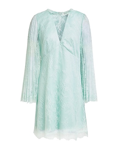 TWINSET Short dress Light green 100% Polyester