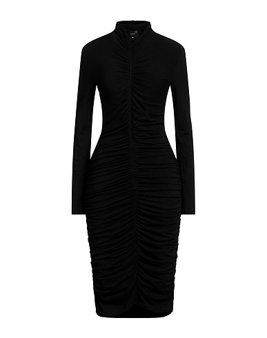 PINKO Midi dress Black 67% Viscose, 28% Virgin Wool, 5% Elastane