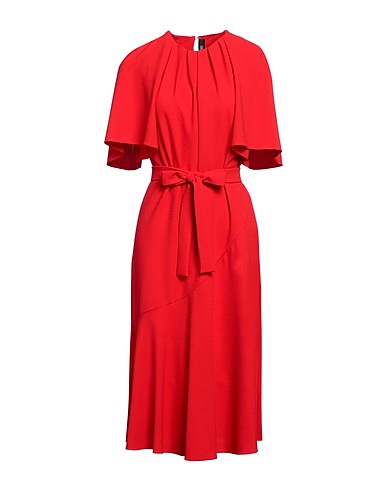 POUSTOVIT Vestito midi Rosso 50% Viscosa, 50% Poliestere
