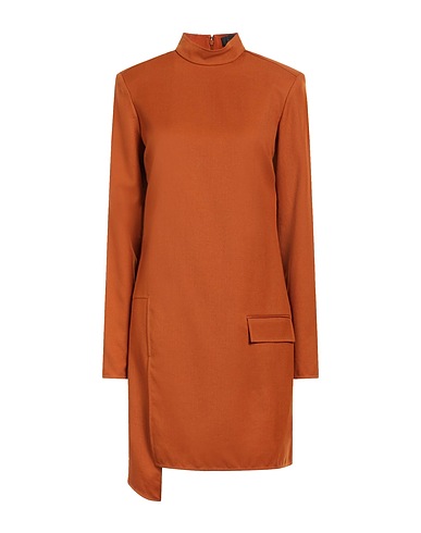 BCBGMAXAZRIA Short dress Brown 50% Wool, 50% Polyester