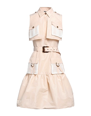 ELISABETTA FRANCHI Midi dress Beige 100% Polyester, Viscose, Polyamide