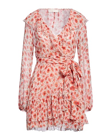 ALESSIA ZAMATTIO Short dress Tomato red 92% Polyester, 8% Elastane