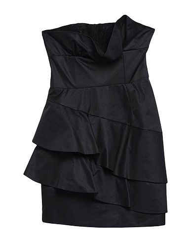 SHI 4 Short dress Black 100% Polyester, Polyamide, Viscose