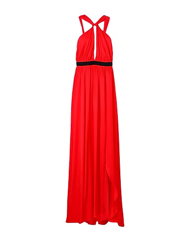 PINKO Long dress Red 100% Viscose, Polyester