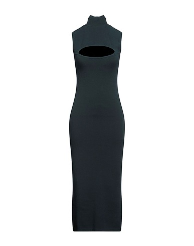 P.A.R.O.S.H. Long dress Slate blue 82% Viscose, 18% Polyurea