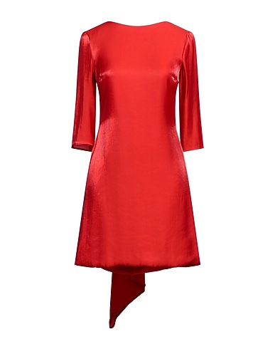 SISTE'S Short dress Red 72% Rayon, 28% Polyester