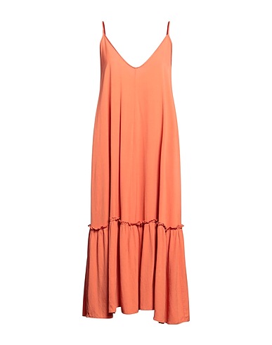 REBEL QUEEN by LIU •JO Midi dress Orange 60% Viscose, 40% Linen