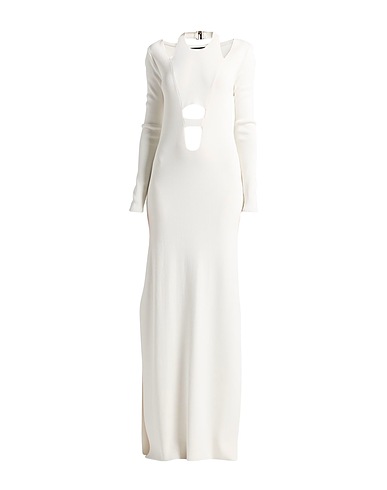 BCBGMAXAZRIA Long dress White 80% Viscose, 20% Nylon