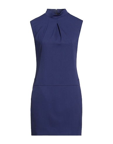 BCBGMAXAZRIA Short dress Navy blue 98% Virgin Wool, 2% Elastane