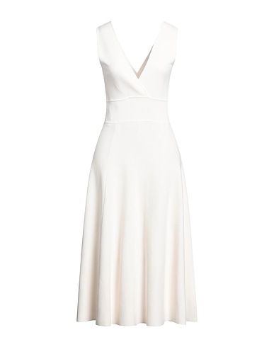 P.A.R.O.S.H. Vestito midi Avorio 68% Viscosa, 32% Poliammide