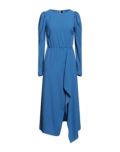 POUSTOVIT Midi-Kleid Blaugrau 50% Viskose, 50% Polyester