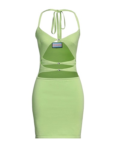 ELEONORA GOTTARDI Kurzes Kleid Säuregrün 70% Viskose, 30% Polyester