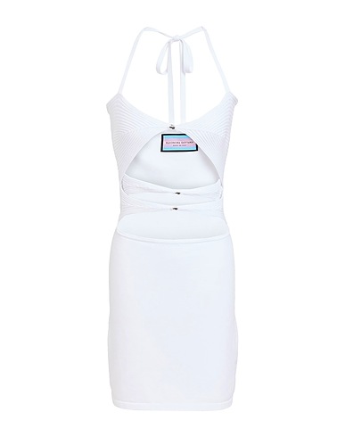 ELEONORA GOTTARDI Kurzes Kleid Weiß 70% Viskose, 30% Polyester