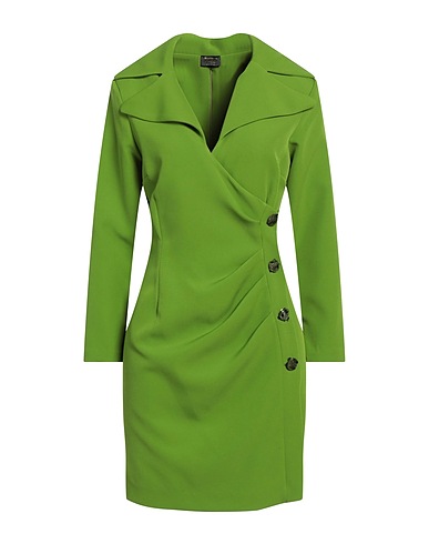 SISTE'S Short dress Green 97% Polyester, 3% Elastane