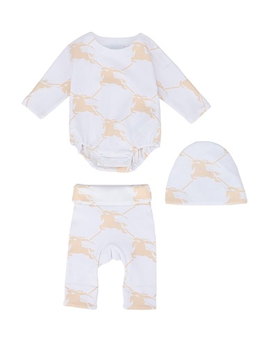 BURBERRY Baby accessories set White 90% Cotton, 10% Elastane