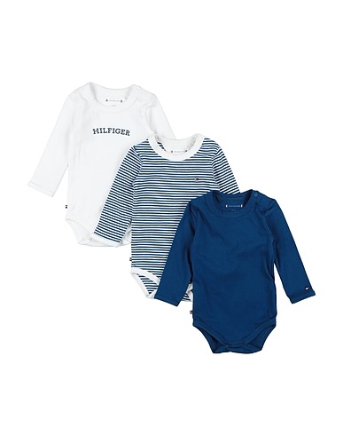 TOMMY HILFIGER Baby bodysuit Blue 93% Cotton, 7% Elastane