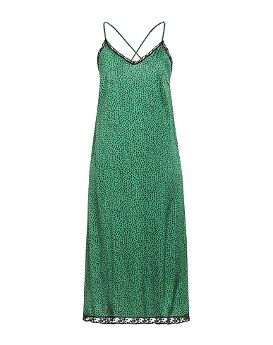 8PM Midi dress Green 100% Viscose, Cotton, Polyamide