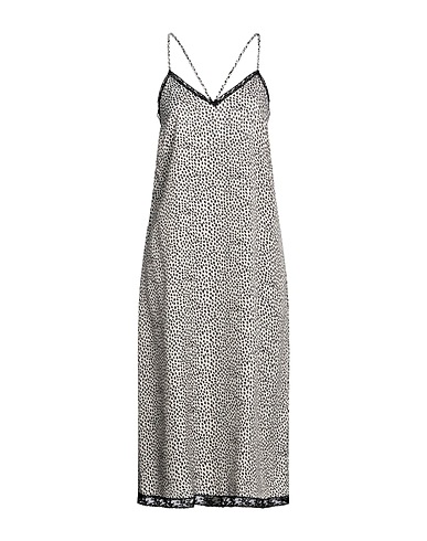 8PM Midi dress Ivory 100% Viscose, Cotton, Polyamide