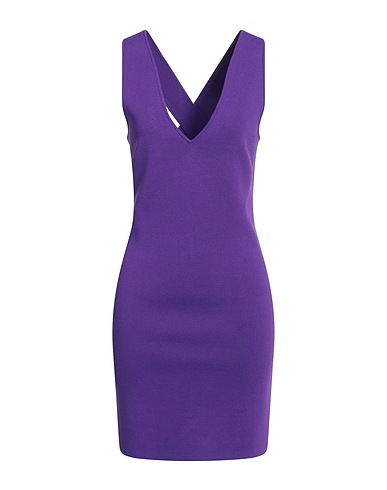 P.A.R.O.S.H. Short dress Purple 68% Viscose, 32% Polyamide