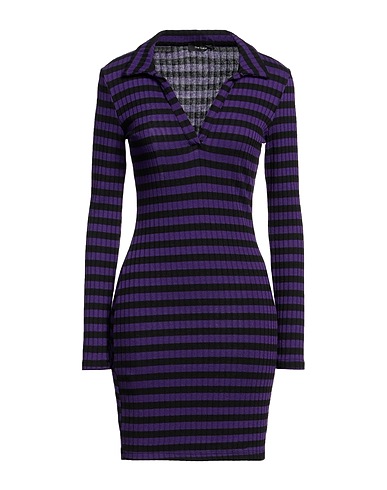 THE LULÙ Short dress Purple 64% Polyester, 34% Viscose, 2% Elastane