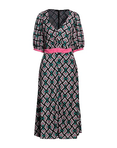 HANITA Midi dress Dark green 100% Polyester