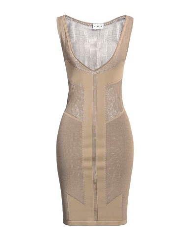 P.A.R.O.S.H. Sheath dress Khaki 80% Viscose, 20% Polyamide