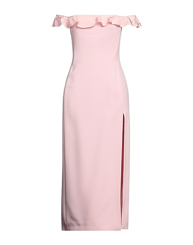 DAVID KOMA Midi dress Light pink 52% Acetate, 45% Viscose, 3% Elastane, Polyamide, Polyester