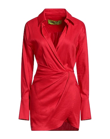 GAUGE81 Short dress Red 61% Linen, 36% Viscose, 3% Elastane
