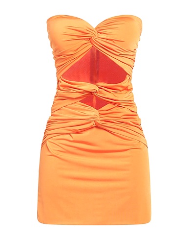 ACTUALEE Short dress Orange 96% Polyester, 4% Elastane