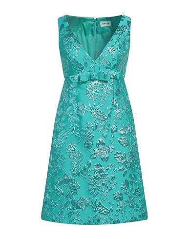 P.A.R.O.S.H. Vestito corto Turchese 63% Poliestere, 23% Poliammide, 14% Fibra di metallo