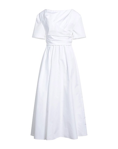 DEL CORE Midi dress White 100% Cotton