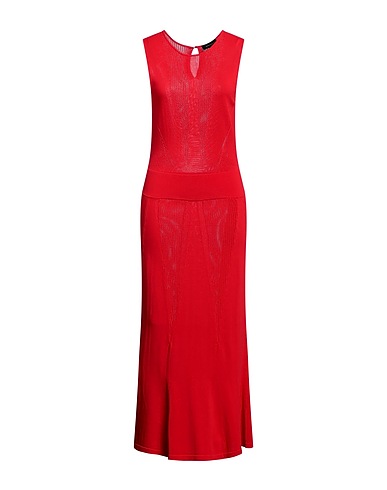 BCBGMAXAZRIA Langes Kleid Rot 80% Viskose, 20% Nylon