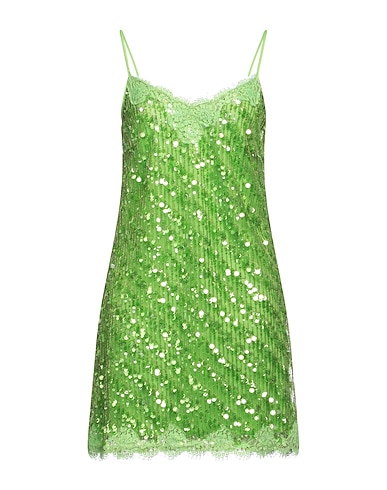 ERMANNO FIRENZE Sequin dress VERDE 100% Polyester, Cotton, Polyamide