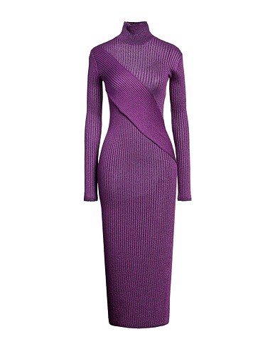 BCBGMAXAZRIA Midi dress Purple 66% Polyester, 34% Viscose