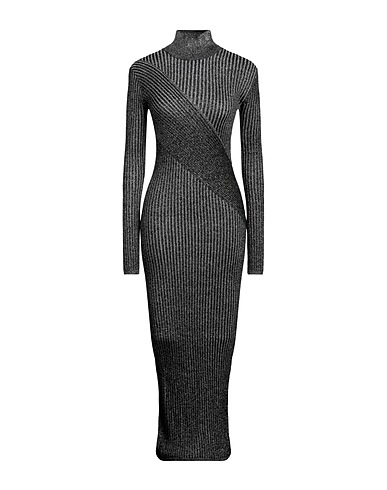 BCBGMAXAZRIA Midi dress Black 66% Polyester, 34% Viscose