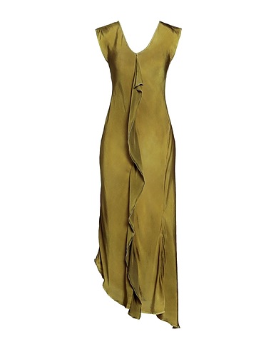 HIGH Vestido largo Verde militar 57% Rayón, 43% Cupro