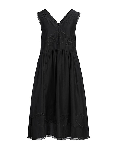 HIGH Midi dress Black 70% Cotton, 30% Silk