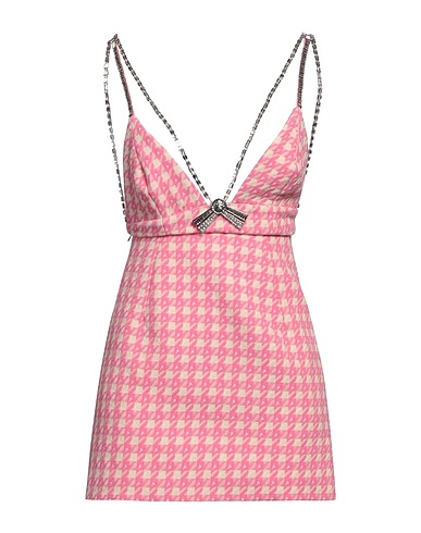 AREA Short dress Pink 70% Virgin Wool, 18% Cotton, 12% Polyamide