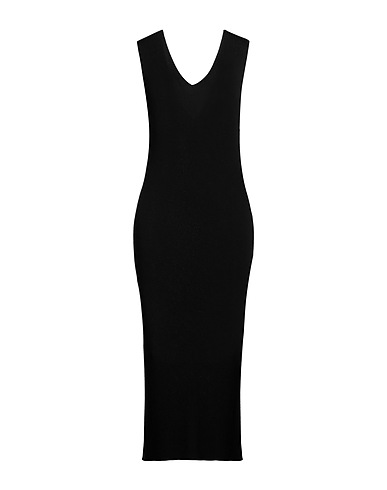 MONCLER Midi dress Black 76% Viscose, 24% Polyamide