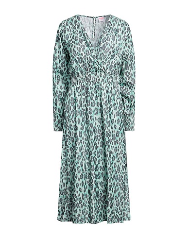 SUN 68 Vestito midi Verde 55% Viscosa, 45% Poliestere