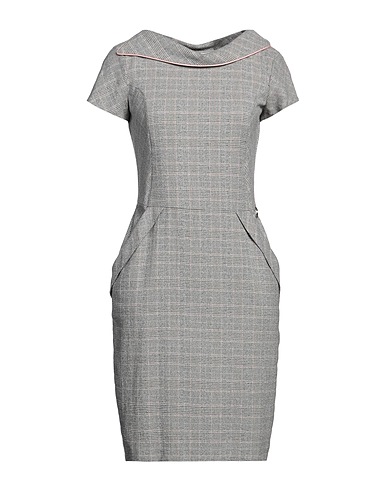 BYBLOS Kurzes Kleid Hellgrau 70% Viskose, 22% Schurwolle, 7% Wolle, 1% Elastan