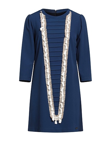 BABYLON Minivestido Azul marino 92% Poliéster, 8% Elastán