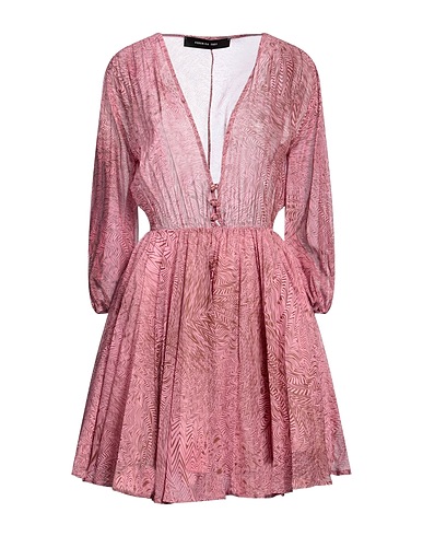 FEDERICA TOSI Short dress Fuchsia 100% Silk, Cotton