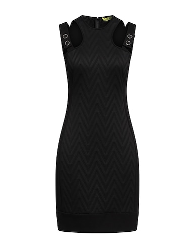 VERSACE JEANS Short dress Black 100% Polyamide, Viscose, Elastane