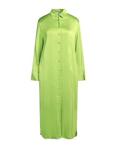 JIJIL Vestido camisero Verde lima 100% Viscosa