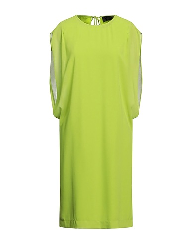 CLIPS Midi dress Lime green 100% Polyester, Elastane