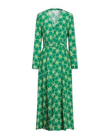 SALONI Long dress Green 100% Silk