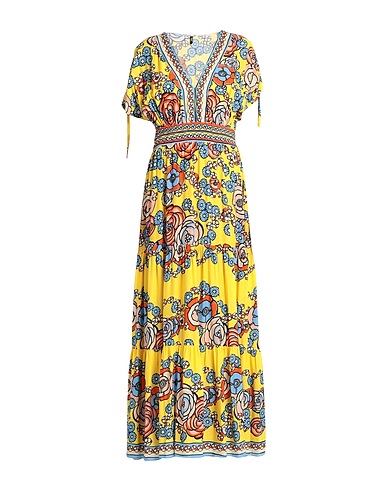 VALERY Vestito lungo Giallo 86% Viscosa, 14% Elastan