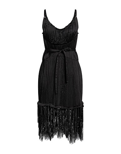 RABANNE Tubino Nero 100% Poliestere, Alluminio